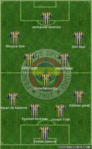 Fenerbahçe SK Formation 2013