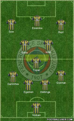 Fenerbahçe SK Formation 2013