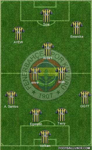 Fenerbahçe SK Formation 2013