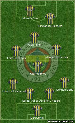 Fenerbahçe SK Formation 2013