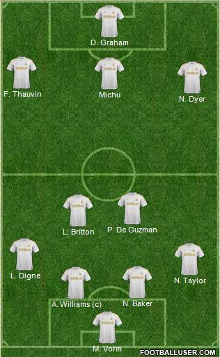 Swansea City Formation 2013