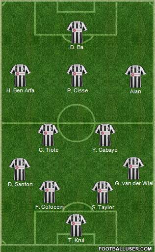Newcastle United Formation 2013