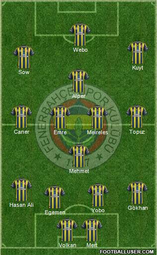 Fenerbahçe SK Formation 2013