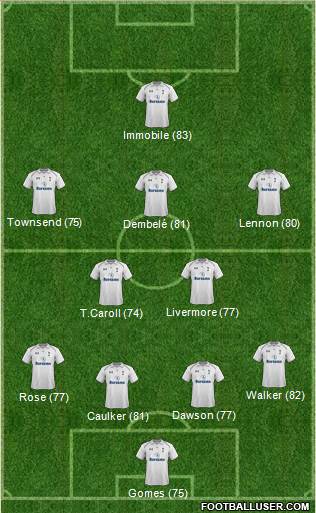 Tottenham Hotspur Formation 2013