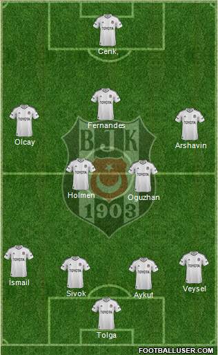 Besiktas JK Formation 2013