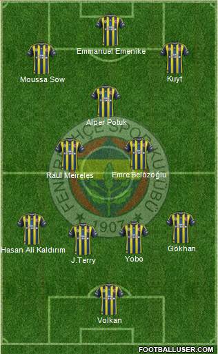 Fenerbahçe SK Formation 2013