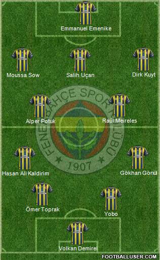Fenerbahçe SK Formation 2013