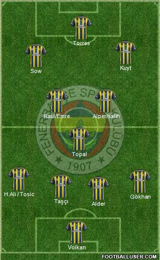 Fenerbahçe SK Formation 2013