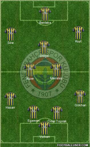 Fenerbahçe SK Formation 2013