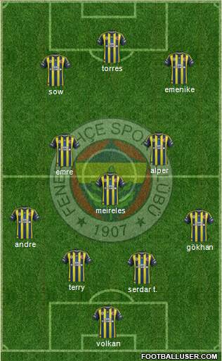 Fenerbahçe SK Formation 2013