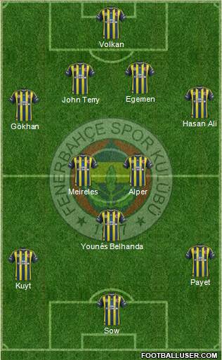 Fenerbahçe SK Formation 2013