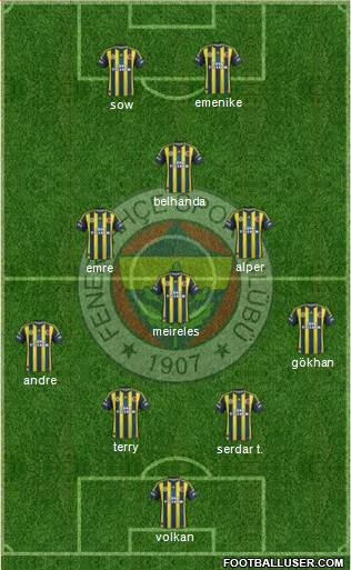 Fenerbahçe SK Formation 2013