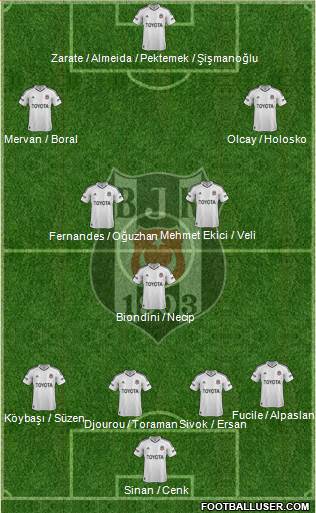 Besiktas JK Formation 2013