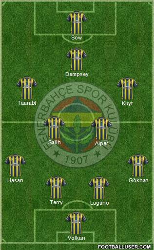 Fenerbahçe SK Formation 2013