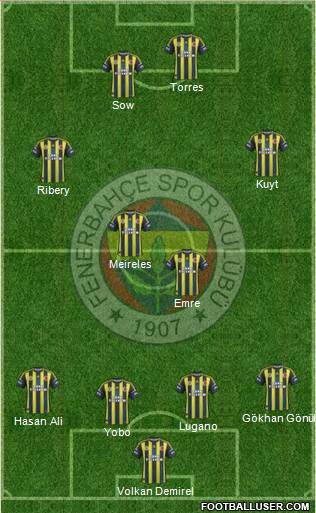 Fenerbahçe SK Formation 2013