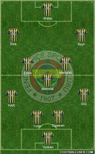 Fenerbahçe SK Formation 2013