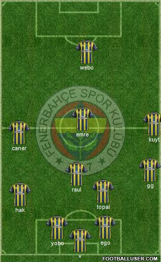 Fenerbahçe SK Formation 2013
