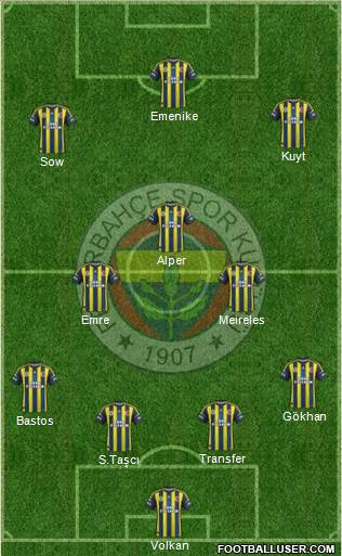 Fenerbahçe SK Formation 2013