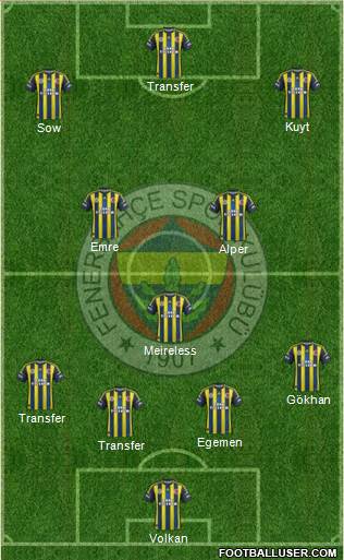 Fenerbahçe SK Formation 2013