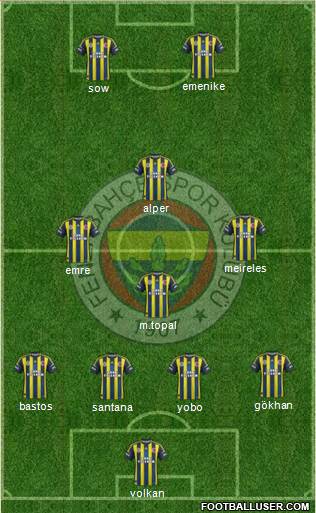 Fenerbahçe SK Formation 2013