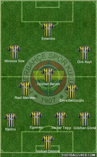 Fenerbahçe SK Formation 2013