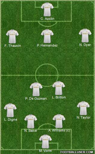 Swansea City Formation 2013
