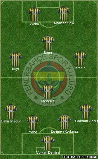 Fenerbahçe SK Formation 2013