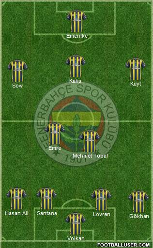 Fenerbahçe SK Formation 2013