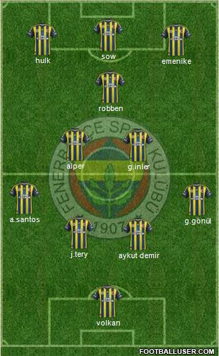 Fenerbahçe SK Formation 2013