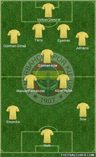 Fenerbahçe SK Formation 2013
