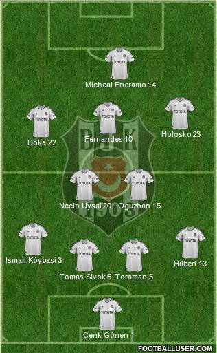 Besiktas JK Formation 2013