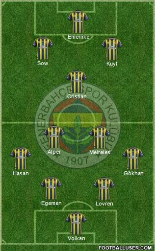 Fenerbahçe SK Formation 2013