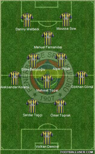 Fenerbahçe SK Formation 2013