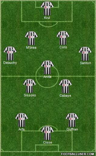 Newcastle United Formation 2013