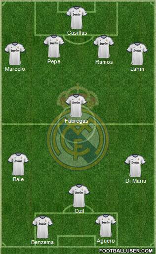 Real Madrid C.F. Formation 2013