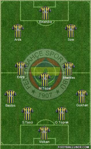 Fenerbahçe SK Formation 2013