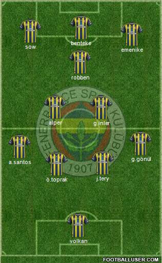 Fenerbahçe SK Formation 2013