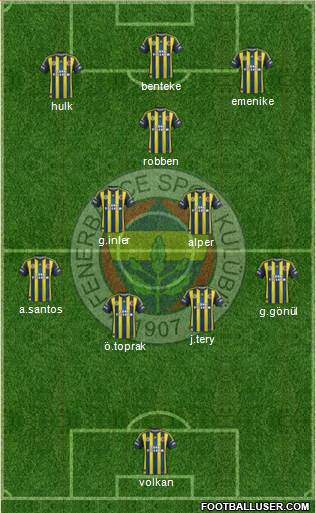 Fenerbahçe SK Formation 2013
