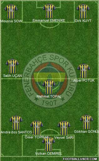 Fenerbahçe SK Formation 2013