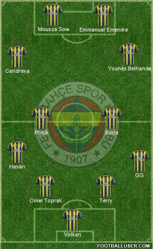 Fenerbahçe SK Formation 2013