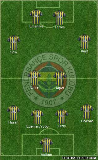 Fenerbahçe SK Formation 2013