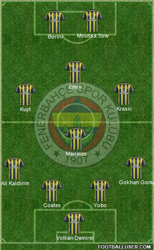 Fenerbahçe SK Formation 2013