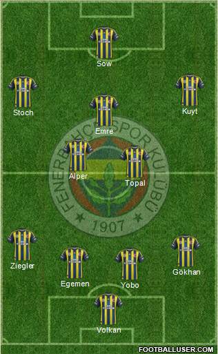 Fenerbahçe SK Formation 2013