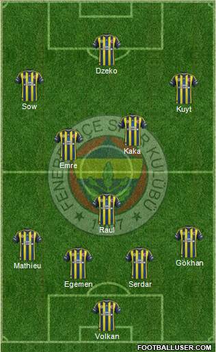 Fenerbahçe SK Formation 2013