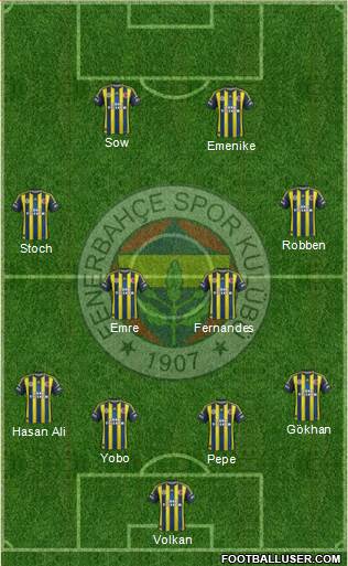 Fenerbahçe SK Formation 2013