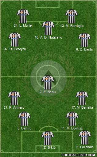 Udinese Formation 2013