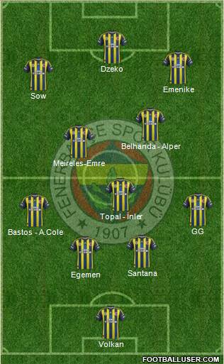 Fenerbahçe SK Formation 2013