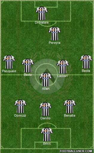 Udinese Formation 2013