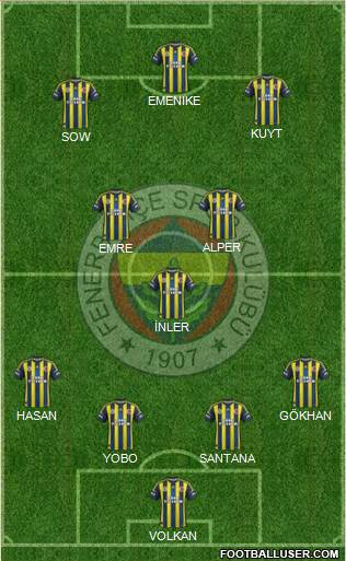 Fenerbahçe SK Formation 2013