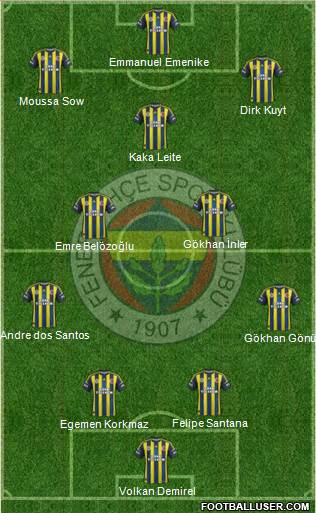 Fenerbahçe SK Formation 2013